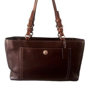 Coach Brown Leather Tote Bag